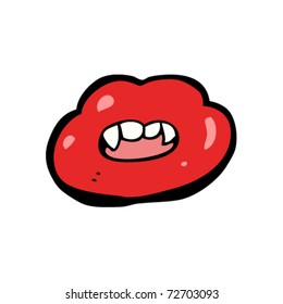 glossy vampire lips cartoon