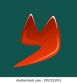 Glossy vector with the alphabet "Y" alphabet