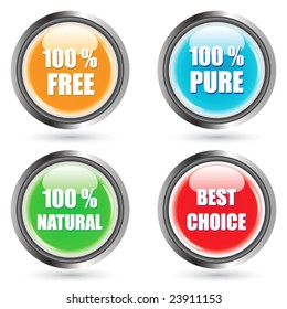 Glossy Vector Button Set