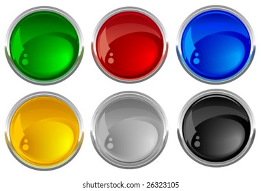 Glossy vector buttons