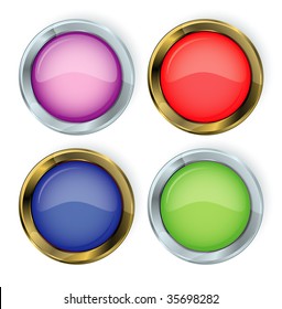 Glossy vector buttons.