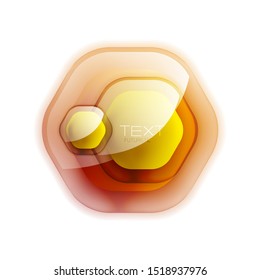 Banner de hexágono vectorial brillante con reflexión para el diseño abstracto del logotipo de negocios, plantilla de infografía, botones, informes, opciones de número, presentación de pasos o diseño de flujo de trabajo. Ilustración del vector