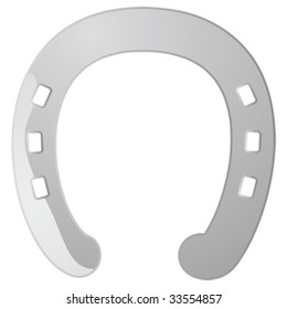 Glossy vector illustration of a horseshoe