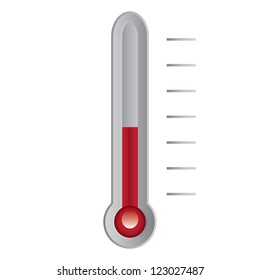 Glossy vector illustration showing a thermometer .vector
