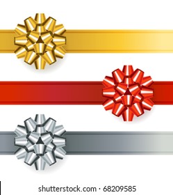 Glossy vector realistic bows
