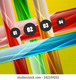 Glossy vector stripes steps options