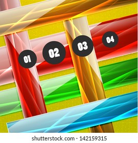 Glossy vector stripes steps options