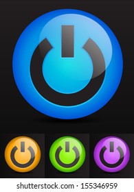 Glossy, Vivid Power Button set