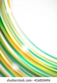 Glossy wave, coporate business brochure identity vector design