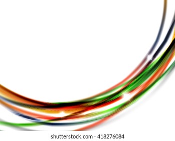 Glossy wave, coporate business brochure identity vector design