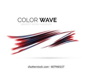 Onda brilhante isolada sobre fundo branco. Linhas de curva futurista modernas de vetor, design de identidade corporativa