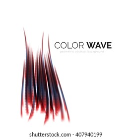 Glossy wave isolated on white background. Vector modern futuristic curve lines, coporate identity design