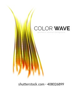 Ola brillante aislada en fondo blanco. Líneas modernas de curva futurista vectorial, diseño de identidad empresarial