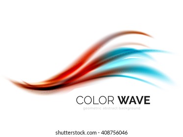 Glossenwelle einzeln auf weißem Hintergrund. Vektor-moderne futuristische Kurven, Corporate Identity Design