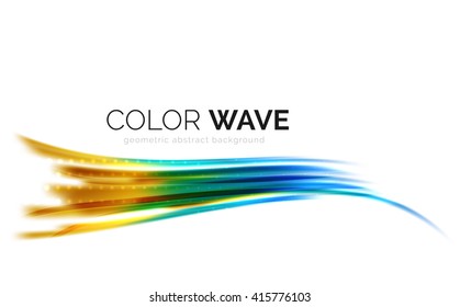 Glossy wave isolated on white background. Vector modern futuristic curve lines, coporate identity design