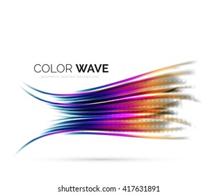 Glossenwelle einzeln auf weißem Hintergrund. Vektor-moderne futuristische Kurven, Corporate Identity Design