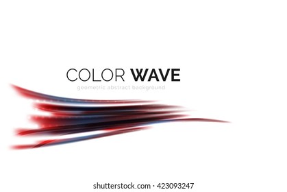 Glossy wave isolated on white background. Vector modern futuristic curve lines, coporate identity design