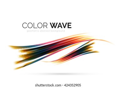 Glossenwelle einzeln auf weißem Hintergrund. Vektor-moderne futuristische Kurven, Corporate Identity Design