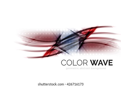 Ola brillante aislada en fondo blanco. Líneas modernas de curva futurista vectorial, diseño de identidad empresarial
