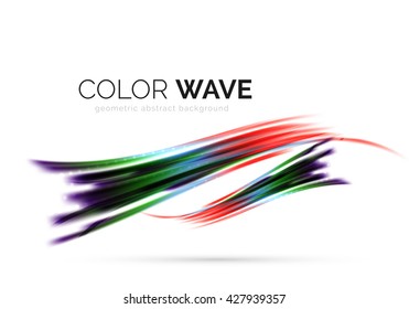 Glossenwelle einzeln auf weißem Hintergrund. Vektor-moderne futuristische Kurven, Corporate Identity Design