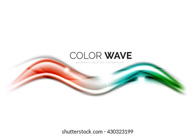 Glossenwelle einzeln auf weißem Hintergrund. Vektor-moderne futuristische Kurven, Corporate Identity Design