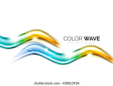 Glossenwelle einzeln auf weißem Hintergrund. Vektor-moderne futuristische Kurven, Corporate Identity Design