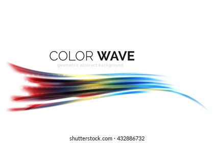 Ola brillante aislada en fondo blanco. Líneas modernas de curva futurista vectorial, diseño de identidad empresarial