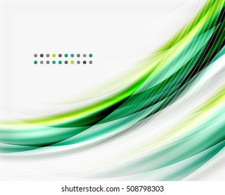 Glossy wave on white space. Business message or slogan background