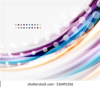 Glossy wave on white space. Business message or slogan background