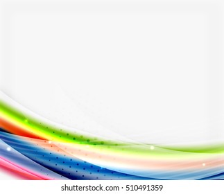 Glossy wave on white space. Business message or slogan background