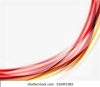 Glossy wave on white space. Business message or slogan background