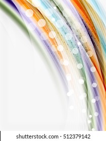 Glossy wave on white space. Business message or slogan background
