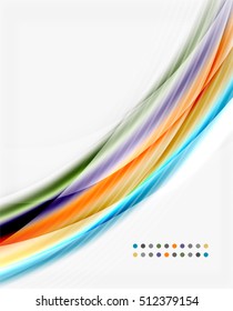 Glossy wave on white space. Business message or slogan background