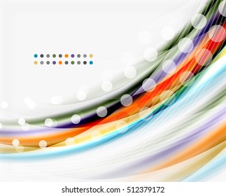 Glossy wave on white space. Business message or slogan background