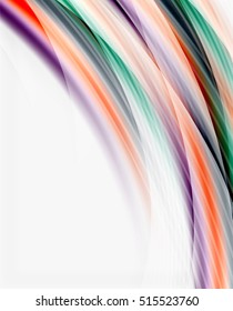 Glossy wave on white space. Business message or slogan background