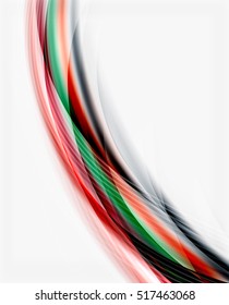 Glossy wave on white space. Business message or slogan background
