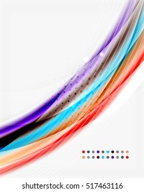 Glossy wave on white space. Business message or slogan background