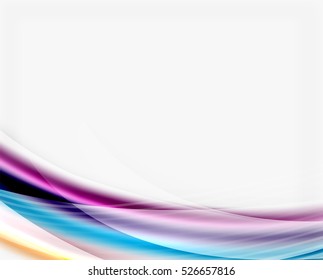Glossy wave on white space. Business message or slogan background