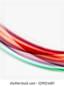 Glossy wave on white space. Business message or slogan background