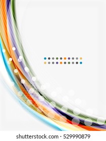 Glossy wave on white space. Business message or slogan background