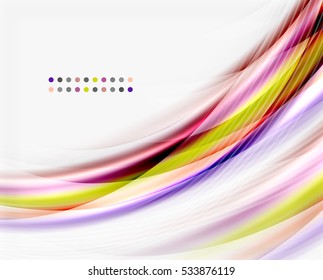 Glossy wave on white space. Business message or slogan background