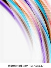 Glossy wave on white space. Business message or slogan background