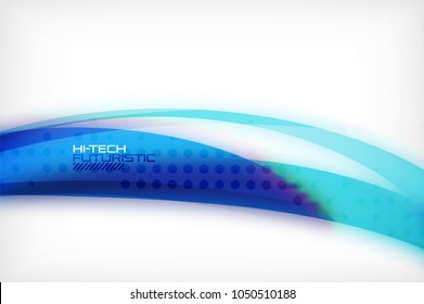 Glossy wave vector background, vector wavy line with light effects and texture, digital hitech futuristic template. Vector illustration