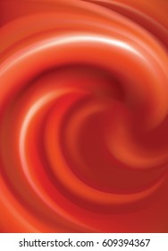 Glossy wavy eddy scarlet cycle fond. Fluid curl surface vivid claret color with space for text in dark center. Appetizing dessert pudding mix of vibrant ruby cherry, bilberry, cowberry, foxberry