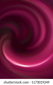 Glossy wavy eddy violet volute backdrop. Syrup fluid surface deep magenta color with space for text in dark center. Appetizing mix gel jelly of bright lilac bilberry, beetroot, cranberry, whortleberry