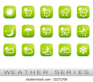 Glossy weather icons