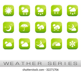 Glossy weather icons
