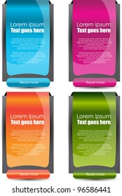 glossy web banners best for web use