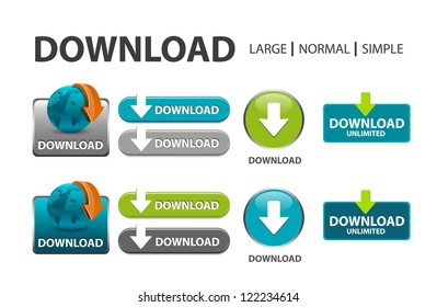  glossy web button download sign. world download shape icon with shadow