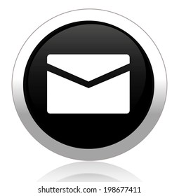 glossy web button with message sign. message shape icon 